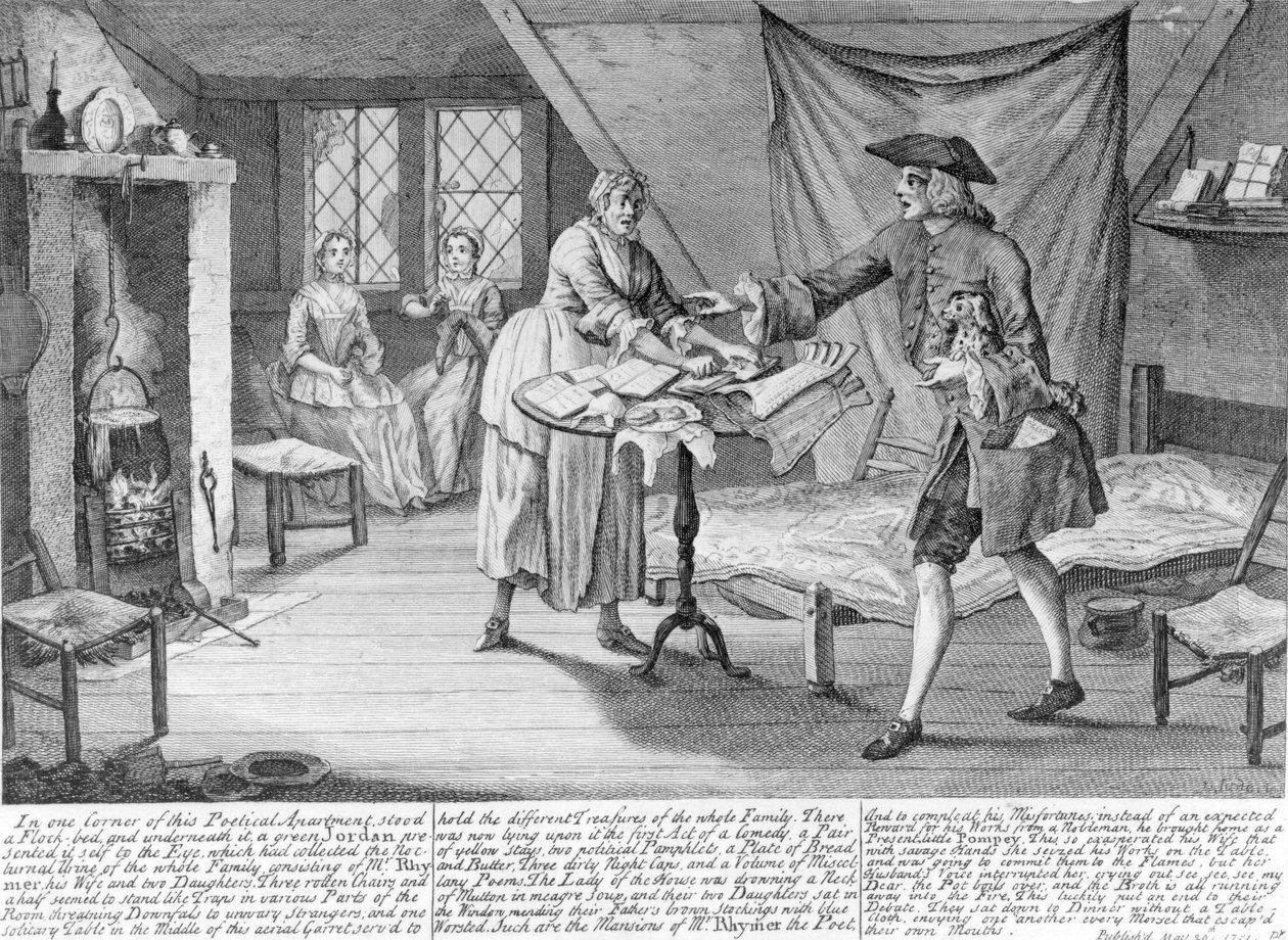 Kuvaus parkkirunoilijan kurjuudesta, 1751 tekijältä John June
