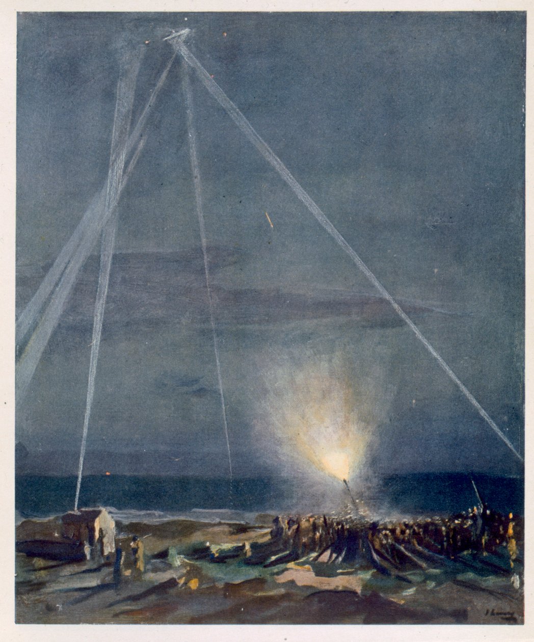 A Coast Defence, brittiläisiltä taiteilijoilta rintamalla, jatkoa länsirintamalle, 1918 tekijältä John Lavery