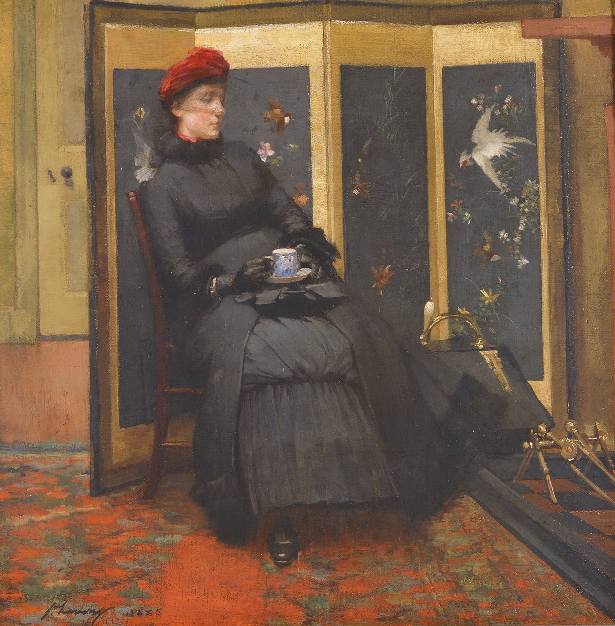Vierailija, 1885 tekijältä John Lavery