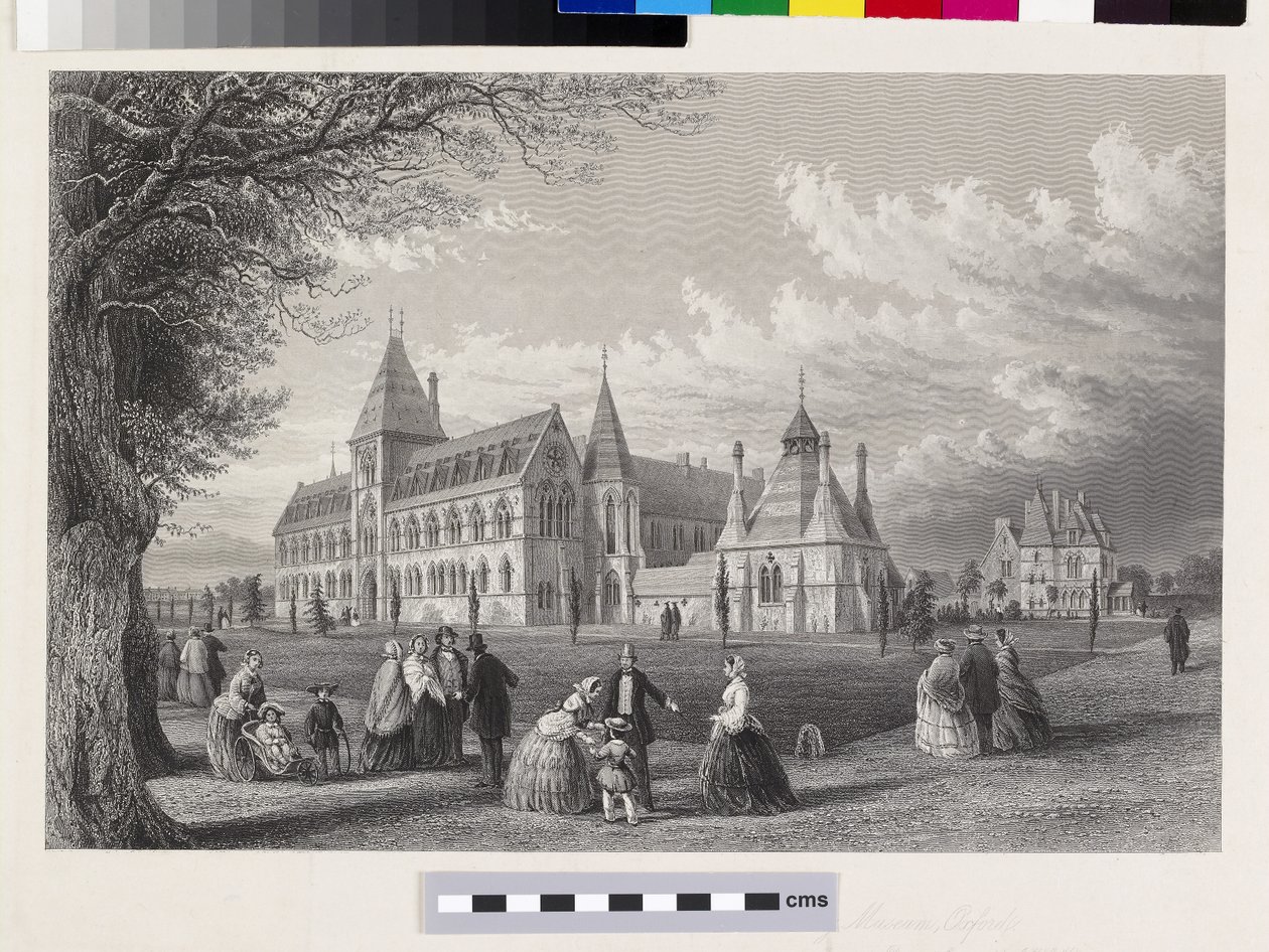 Yliopistomuseo: Oxfordin almanakki vuodet 1860, 1860 tekijältä John Le Keux