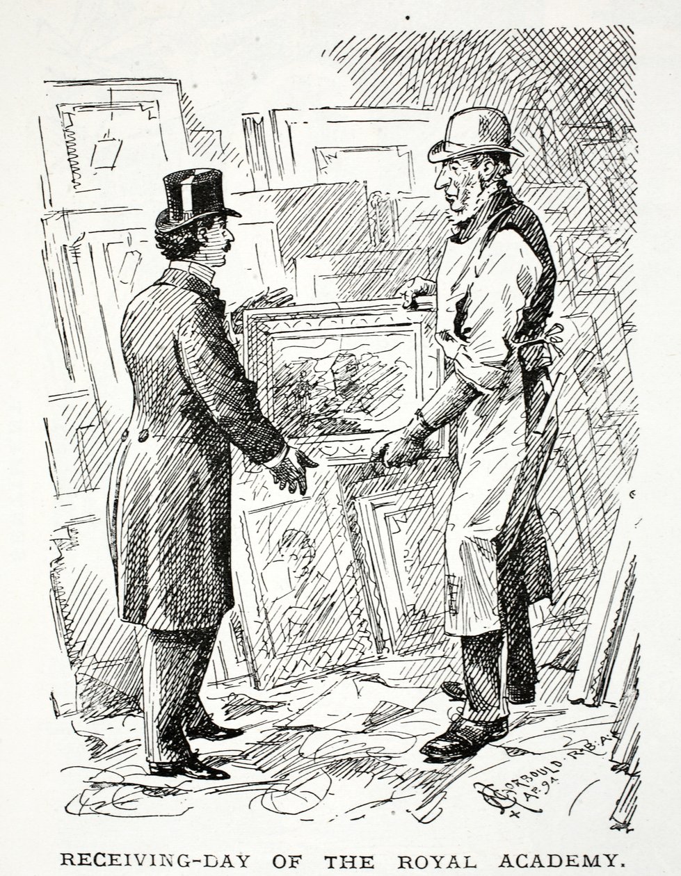 Kuninkaallisen akatemian vastaanottopäivä tekijältä John Leech