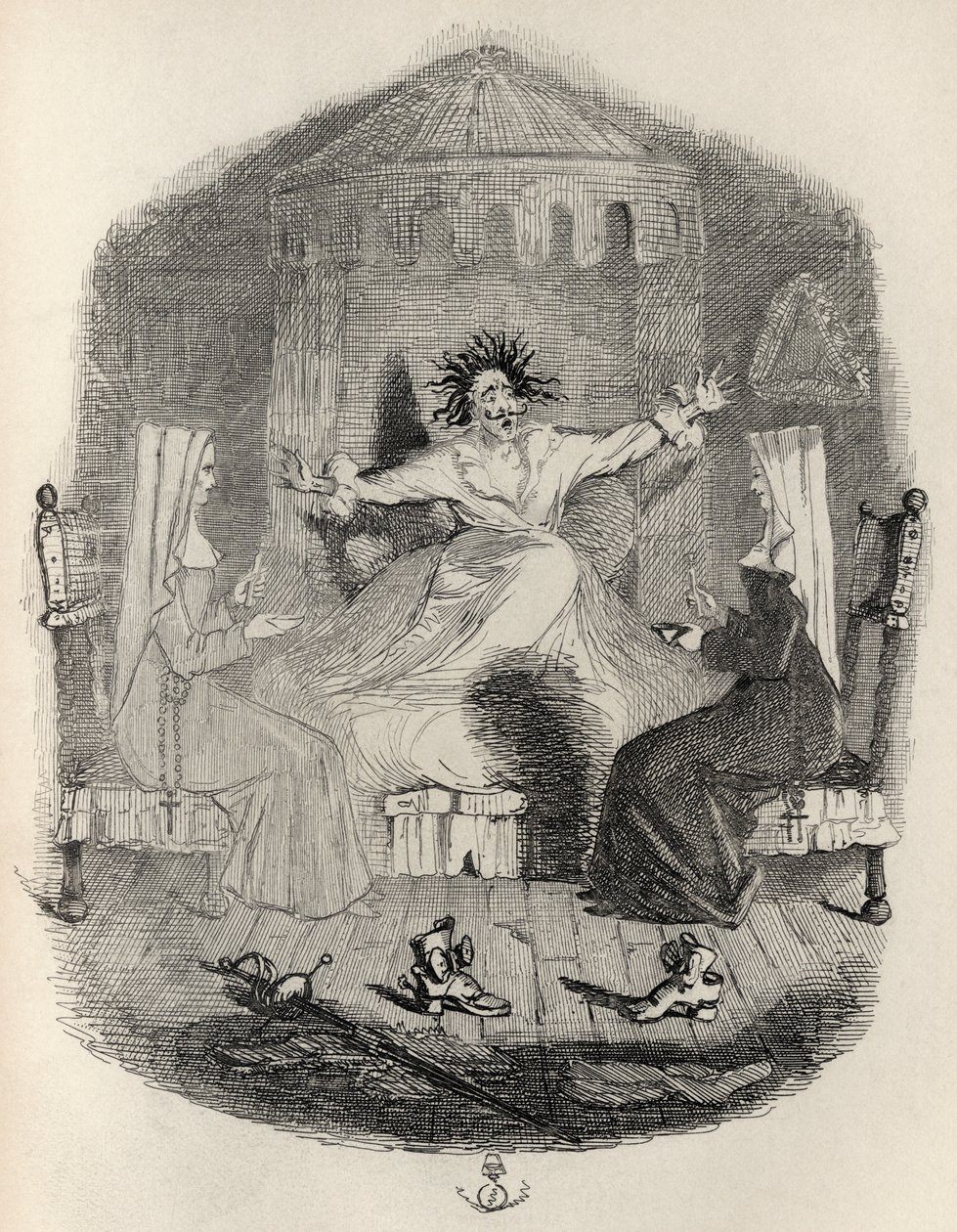 The Black Mousquetaire, Thomas Ingoldsbyn teoksesta "The Ingoldsby Legends", julkaisija Richard Bentley und Son, 1887 tekijältä John Leech