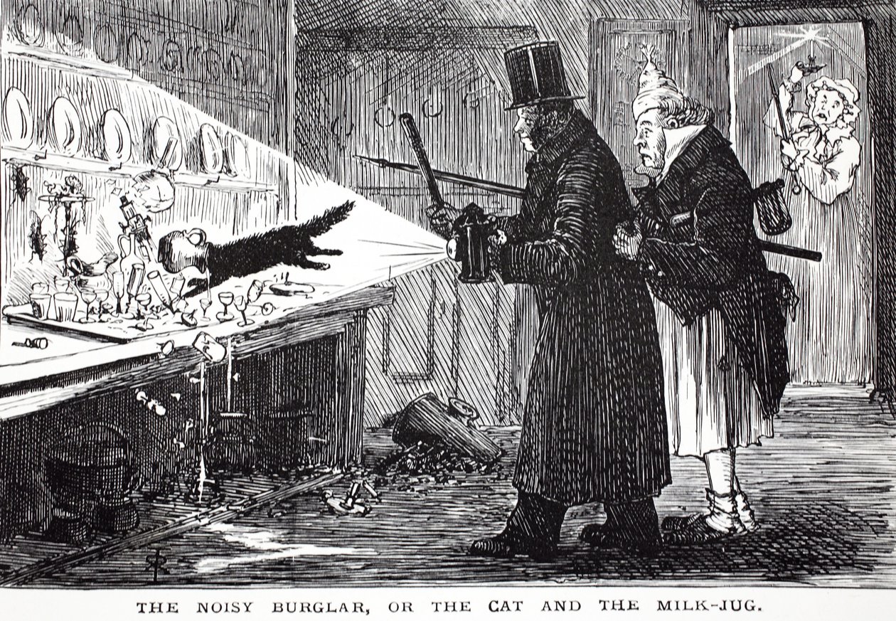 Meluisa murtovaras tai kissa ja maitokannu tekijältä John Leech