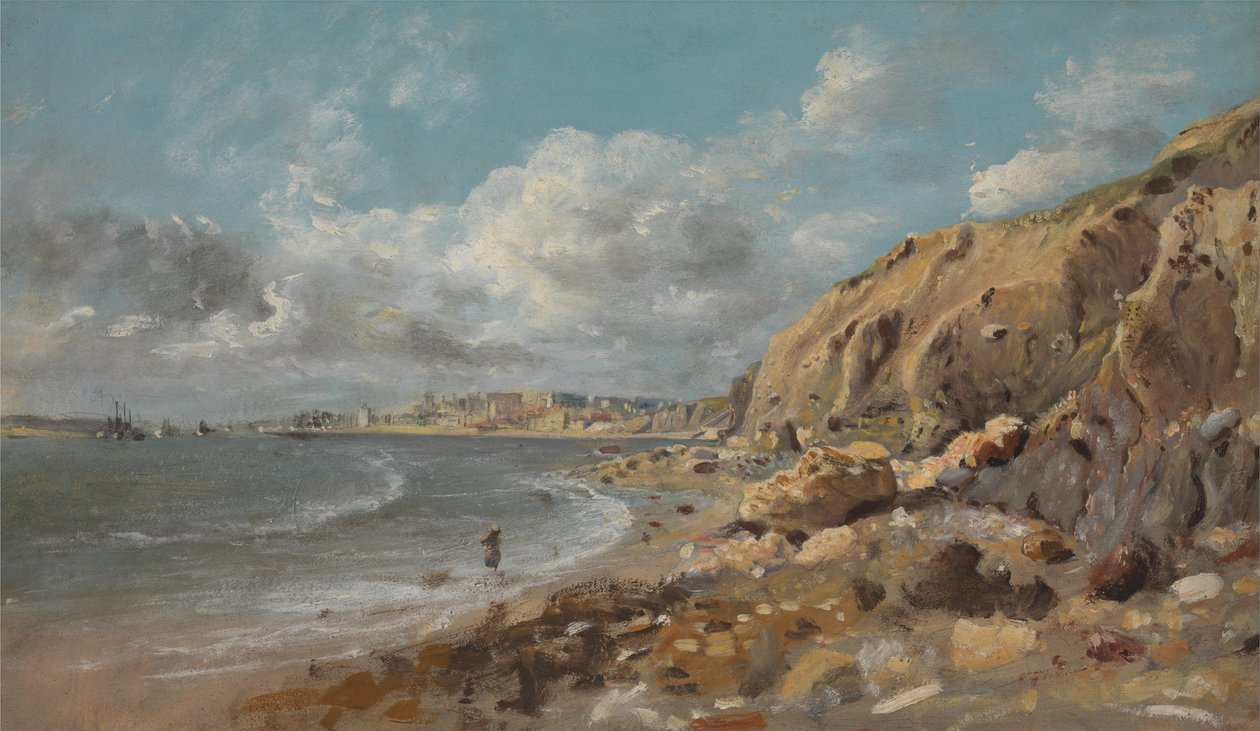 Coast Scene at Cullercoats lähellä Whitley Bay tekijältä John Linnell