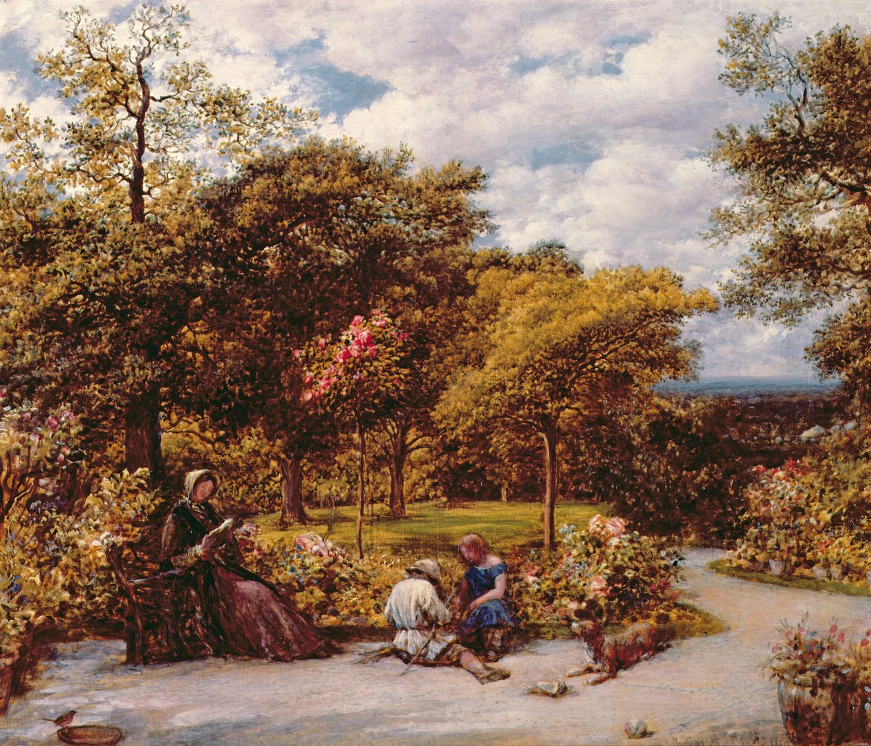 Oma puutarha Redhillissä, 1859 tekijältä John Linnell