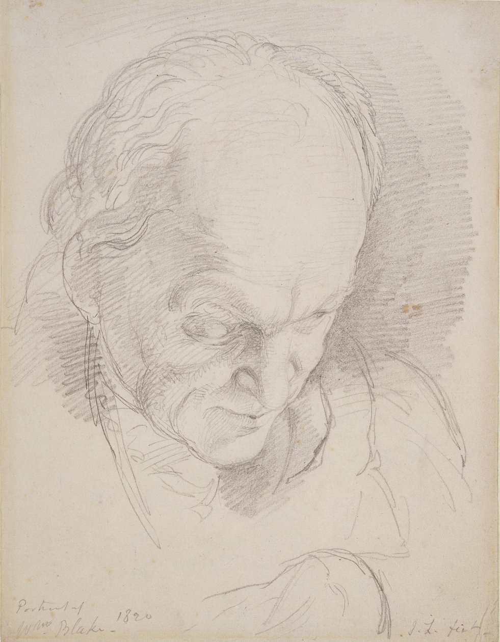 William Blaken (1757-1827) muotokuva nojaten eteenpäin, 1820 tekijältä John Linnell