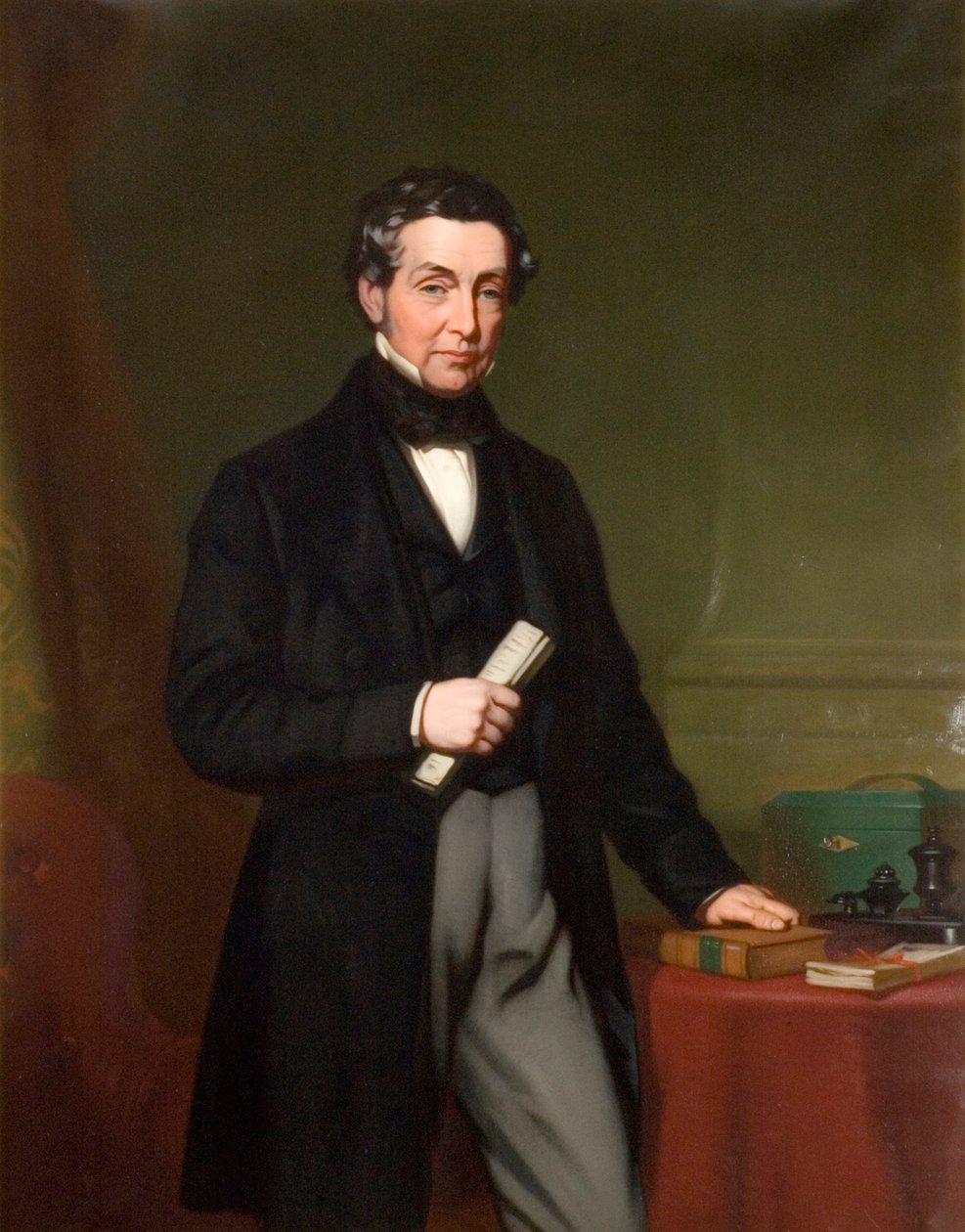 Rajattu versio Charles Grayn pyöreän muotokuvasta (1797-1867) tekijältä John Lucas