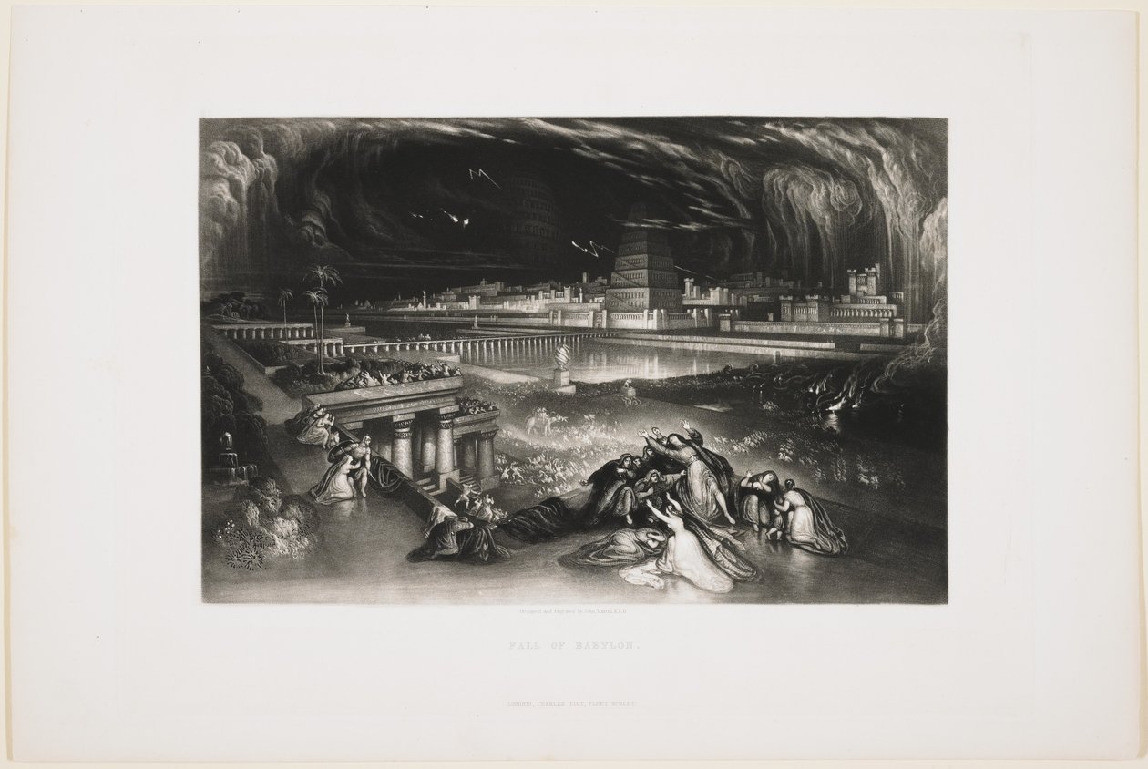 Babylonin kukistuminen, 1826 tekijältä John Martin