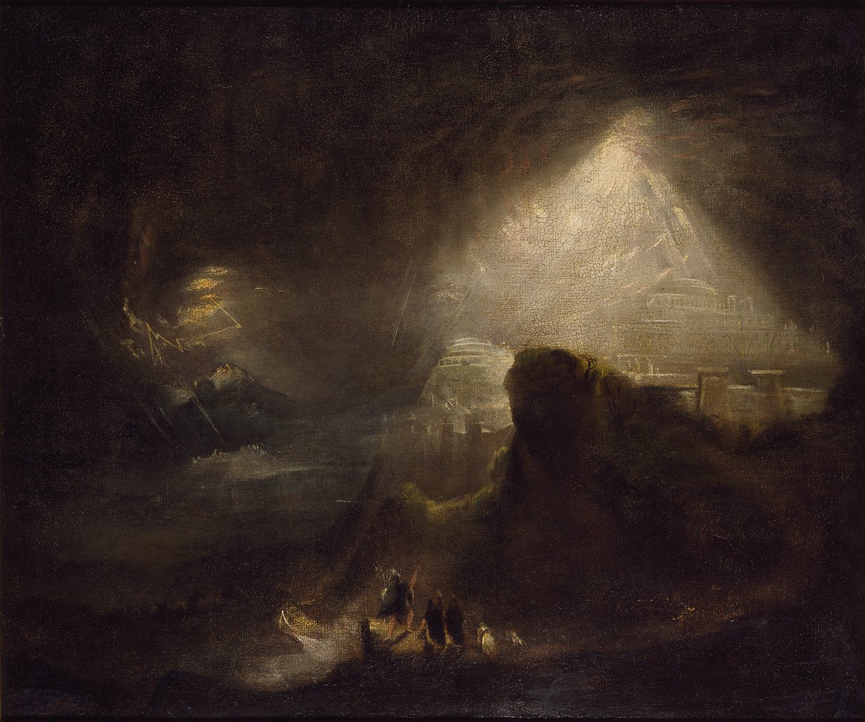 Joshua käskee auringon pysymään paikallaan, 1800-luku tekijältä John Martin