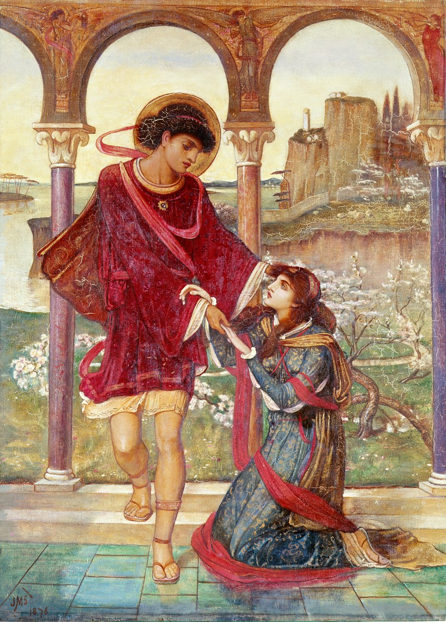 Tristan ja Iseult, 1876 tekijältä John Melhuish Strudwick