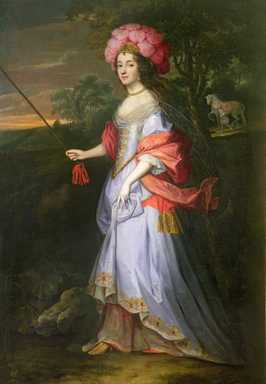 Naamiaisasussa oleva nainen, n. 1679 tekijältä John Michael Wright