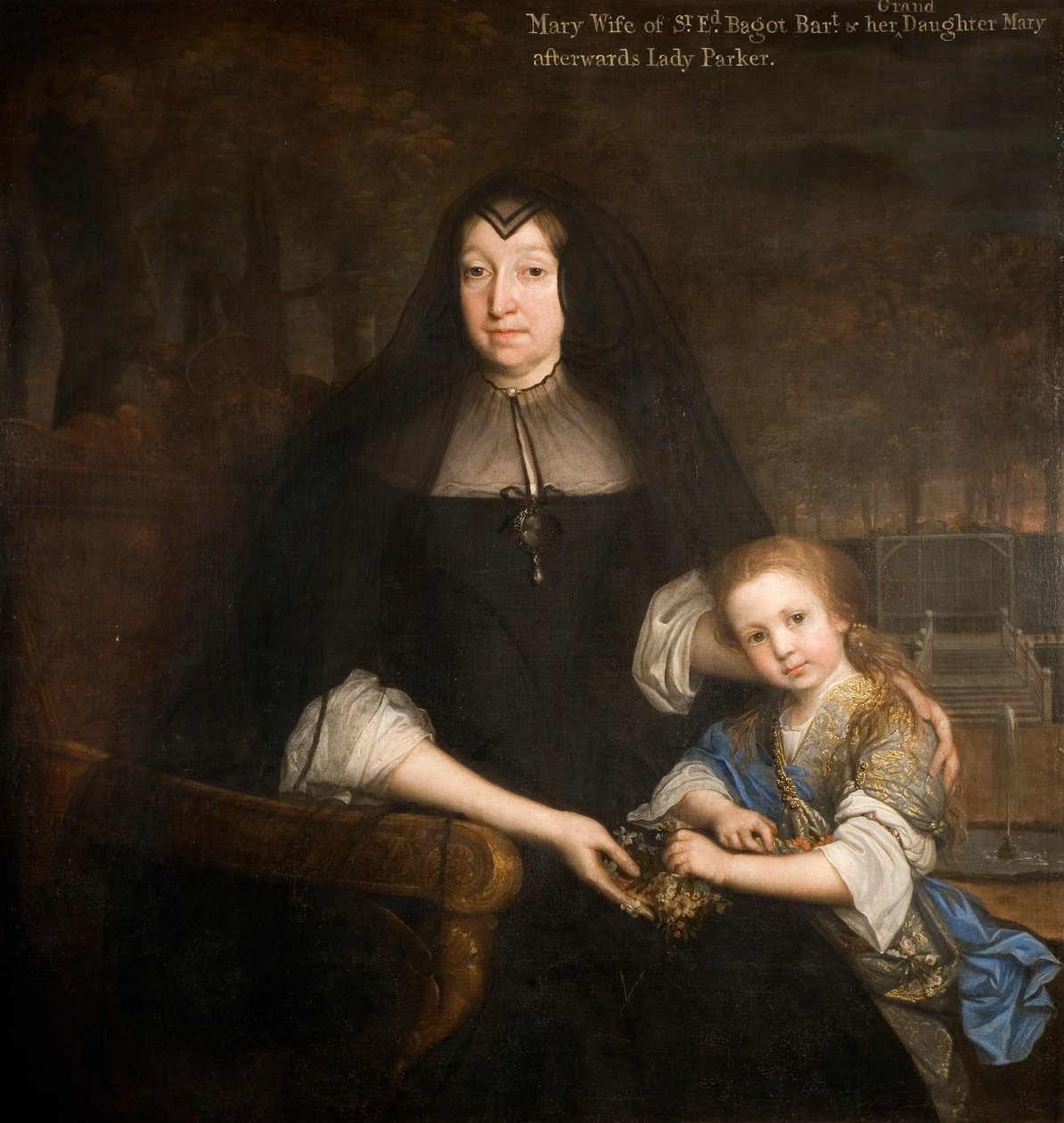 Lady Mary Bagot ja hänen tyttärentytär Mary tekijältä John Michael Wright