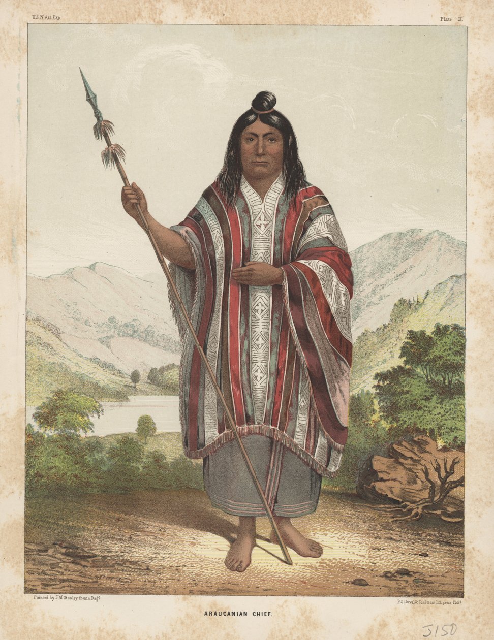 Araucanian päällikkö, 1855 tekijältä John Mix Stanley
