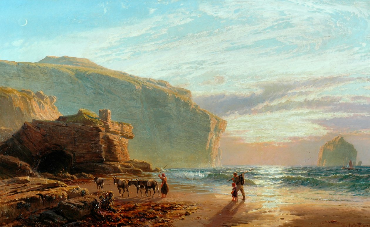 Cornish Coastin edustalla (Trebarwith Strand), 1877-78 tekijältä John Mogford