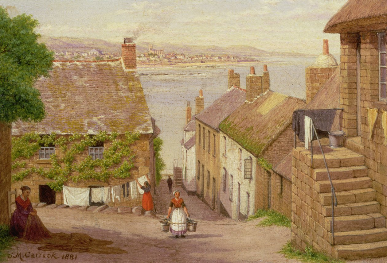 Näkymä Penzancesta Newlynista, 1881 tekijältä John Mulcaster Carrick