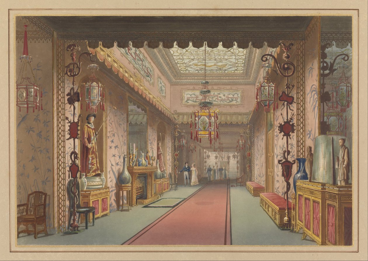 Kiinalainen galleria sellaisenaan, levy XV hänen Majesteettinsa Brightonin palatsin kuvissa ... Painettu b ... tekijältä John Nash