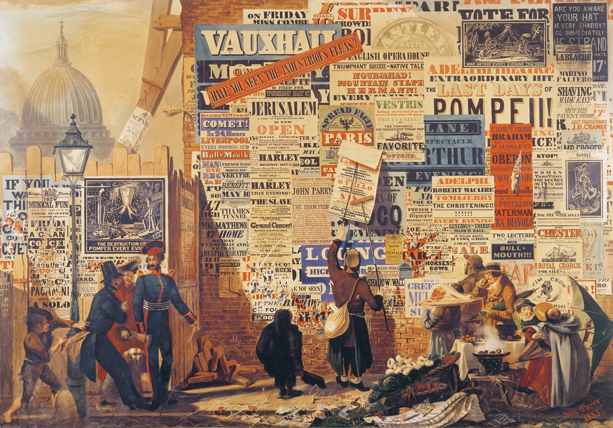 Julistemies, 1835 tekijältä John Orlando Parry
