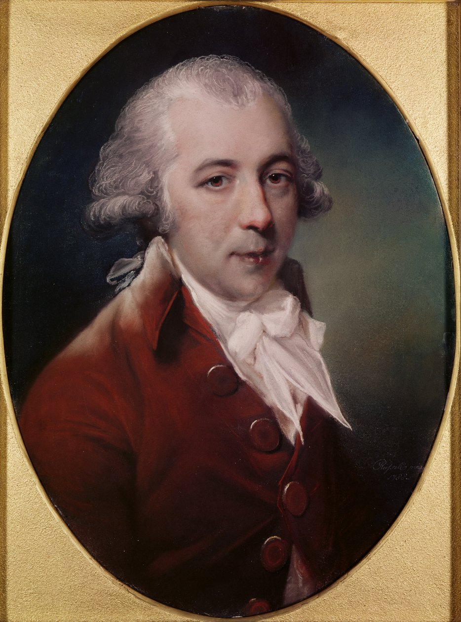Richard Brinsley Sheridanin (1751-1816) muotokuva 1788 (pastelli harmaalle paperille) tekijältä John Russell
