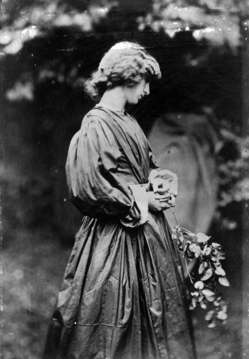 Jane Morris, poseerannut Dante Gabriel Rossetti, 1865 (albumiprintti) tekijältä John R. Parsons