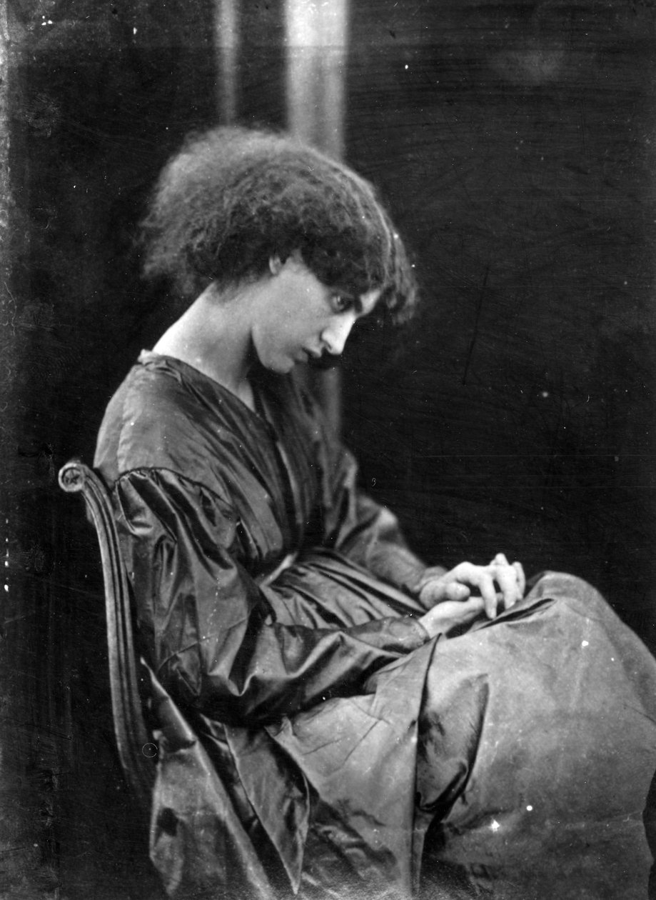 Jane Morris, poseerannut Dante Gabriel Rossetti, 1865 (albumiprintti) tekijältä John R. Parsons