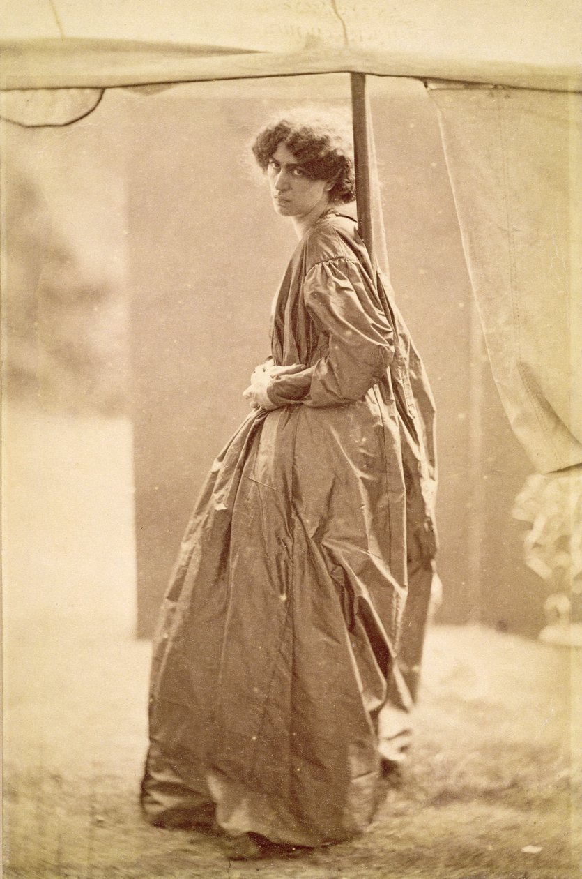 Jane Morrisin (1839-1914) muotokuva 1865 (albumiprintti) (katso myös 265089) tekijältä John R. Parsons