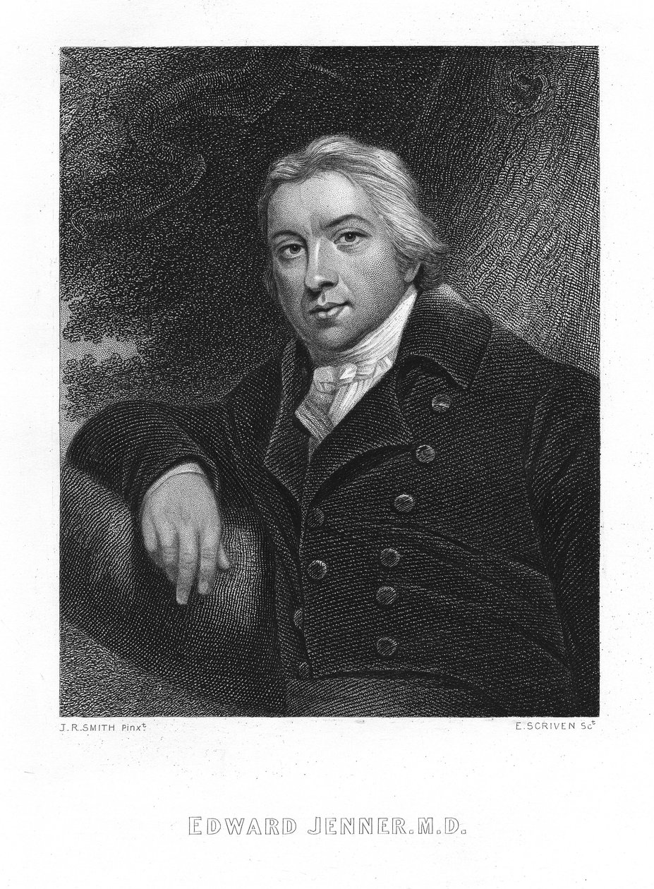Edward Jenner, kaiverrettu E. Scrivenin toimesta. tekijältä John Raphael Smith