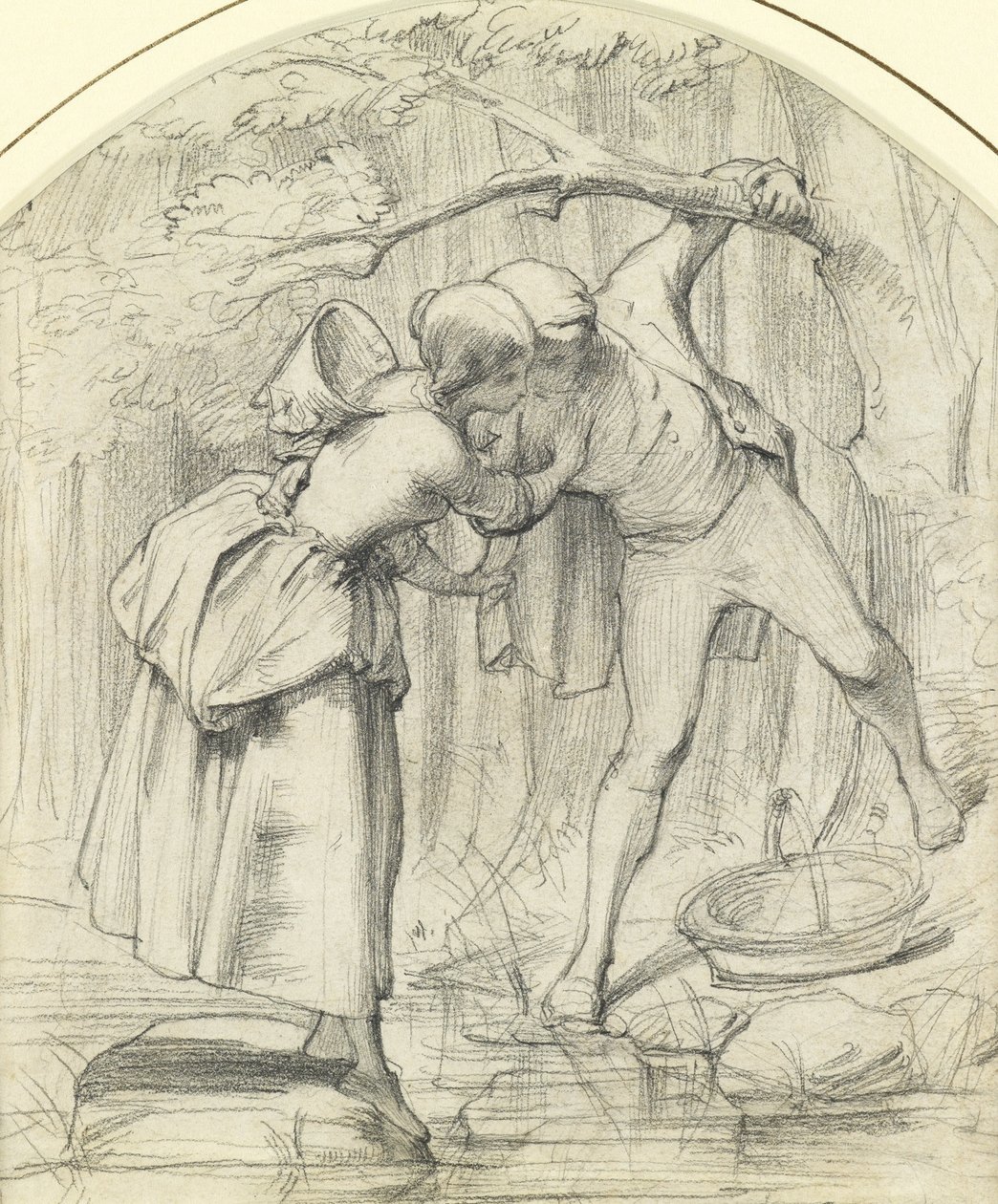 The Crossing, noin 1860 kynä paperille tekijältä John Richard Clayton