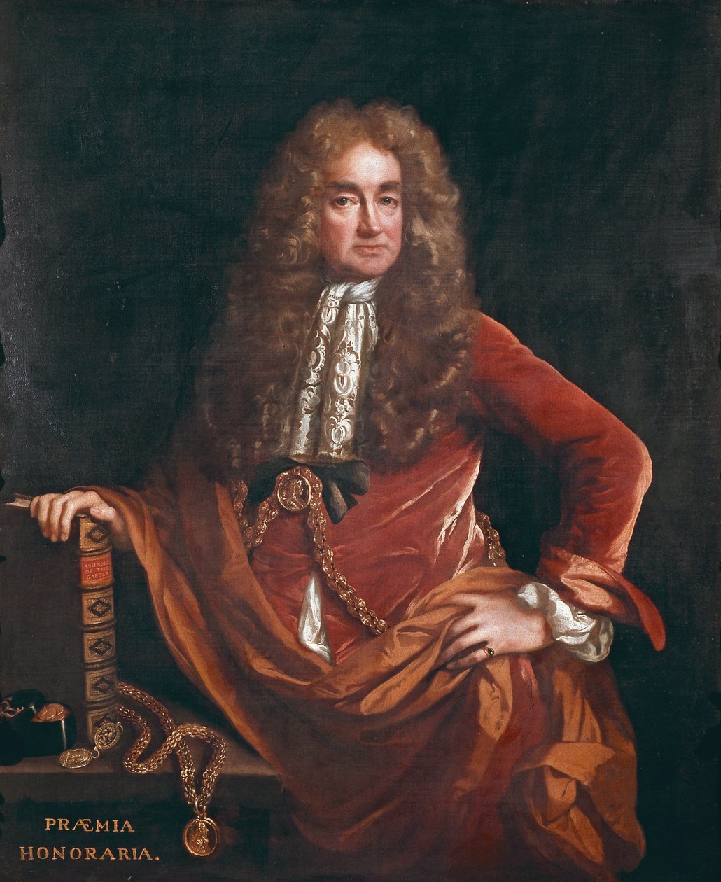 Elias Ashmolen (1617-1692) muotokuva tekijältä John Riley