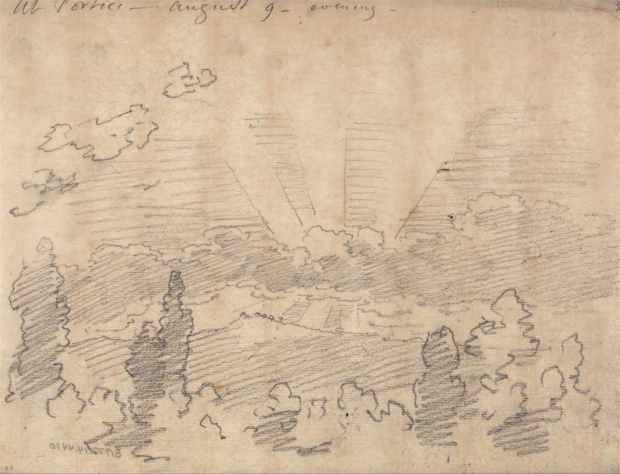 Porticissa illalla 9. elokuuta tekijältä John Robert Cozens