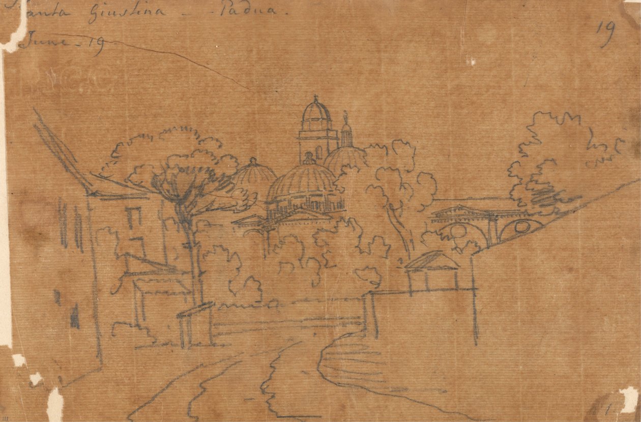 Santa Giustina, Padova, 19. kesäkuuta tekijältä John Robert Cozens