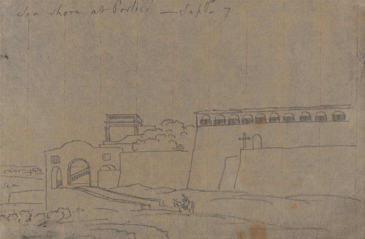 Sea Shore Porticissa 7. syyskuuta tekijältä John Robert Cozens