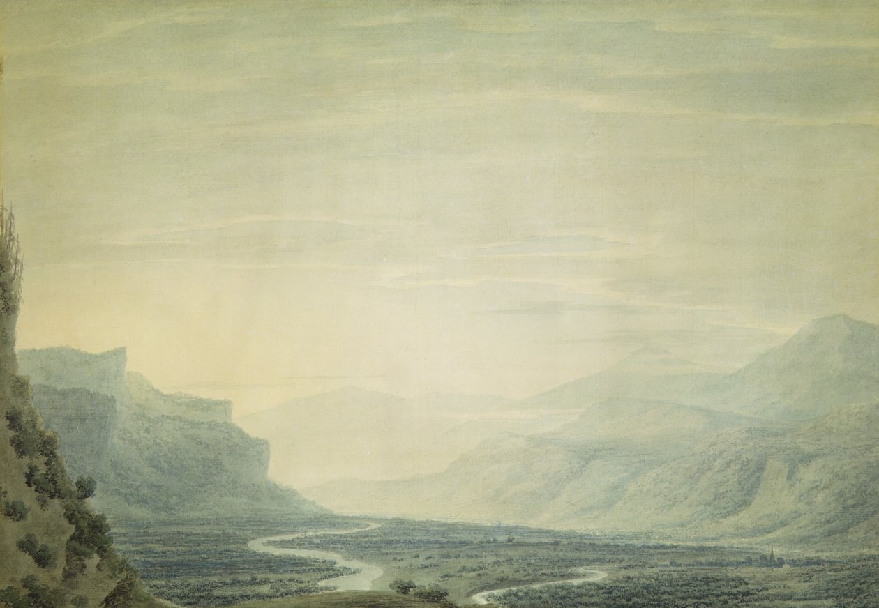 Laakso mutkaisilla puroilla, Oberhaslin alaosa kaakosta tekijältä John Robert Cozens