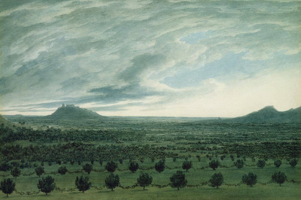 Näkymä Mirabellasta, n. 1782 tekijältä John Robert Cozens