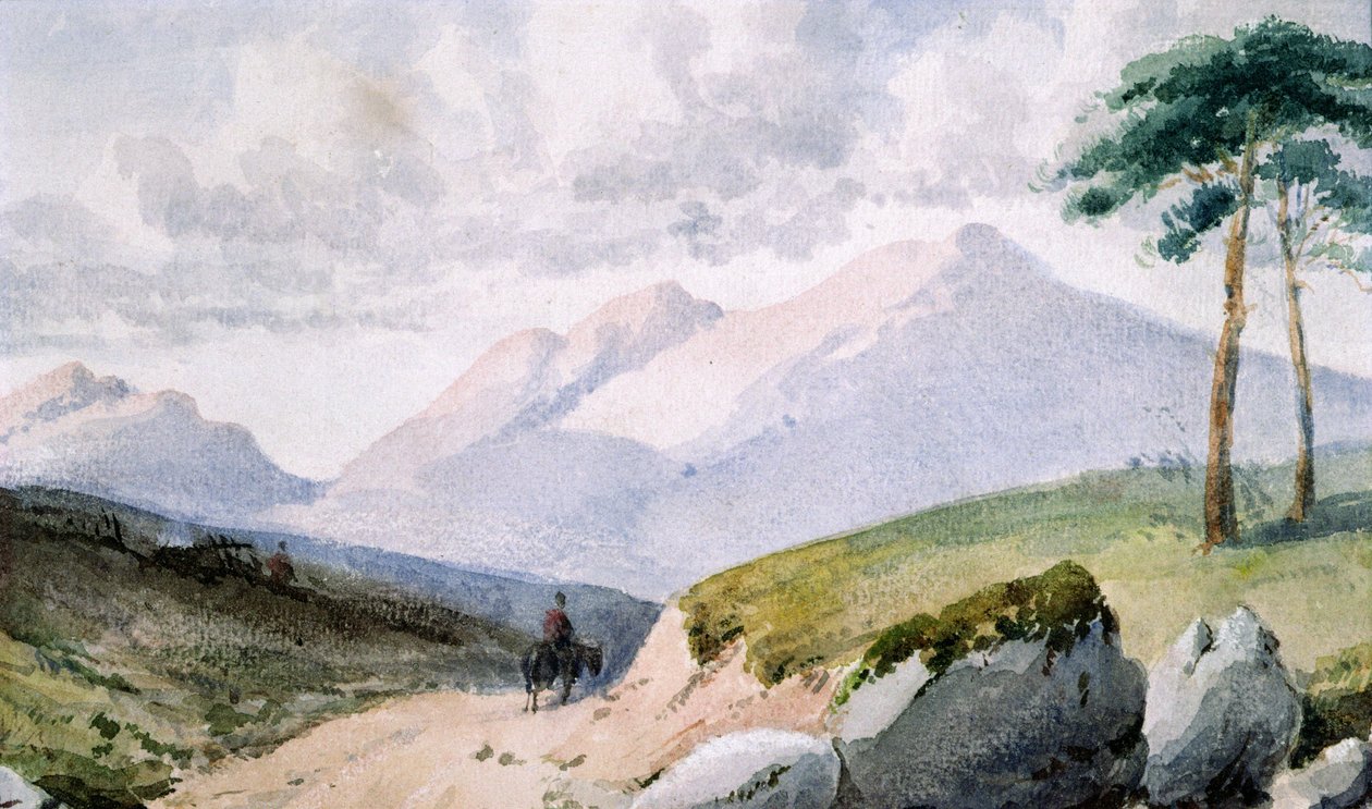 Vuoristoinen maisema tekijältä John Ruskin