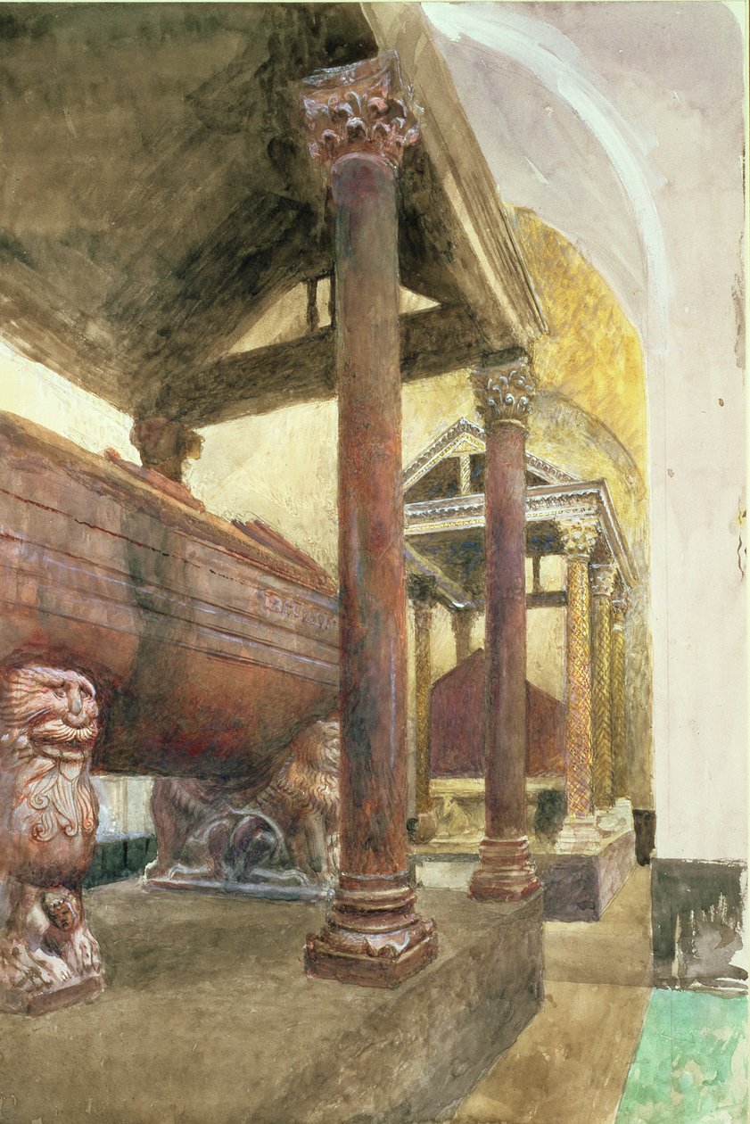 Frederick II:n hauta, Palermon katedraali, Sisilia, 1800-luku tekijältä John Ruskin