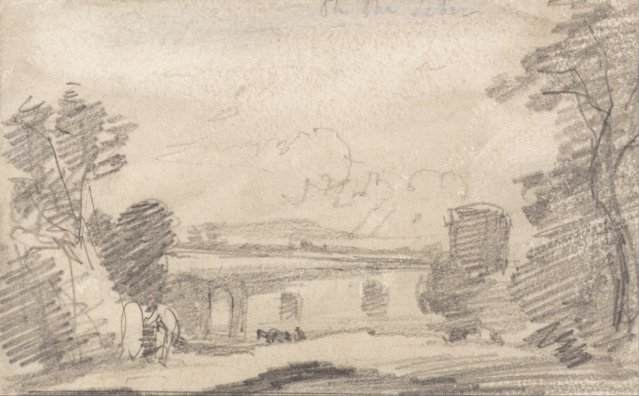 Silta ja rauniot Richard Wilsonin jälkeen; Tiberissä tekijältä John Sell Cotman