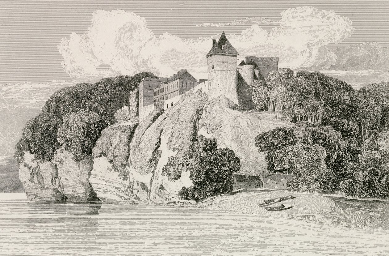 Tancarvillen linna, julkaistu 1. lokakuuta 1821 tekijältä John Sell Cotman