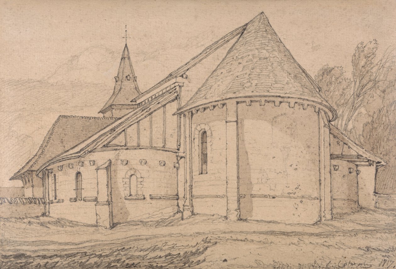 East End of the Abbey Church of St. Paul Rouenissa, Normandiassa tekijältä John Sell Cotman