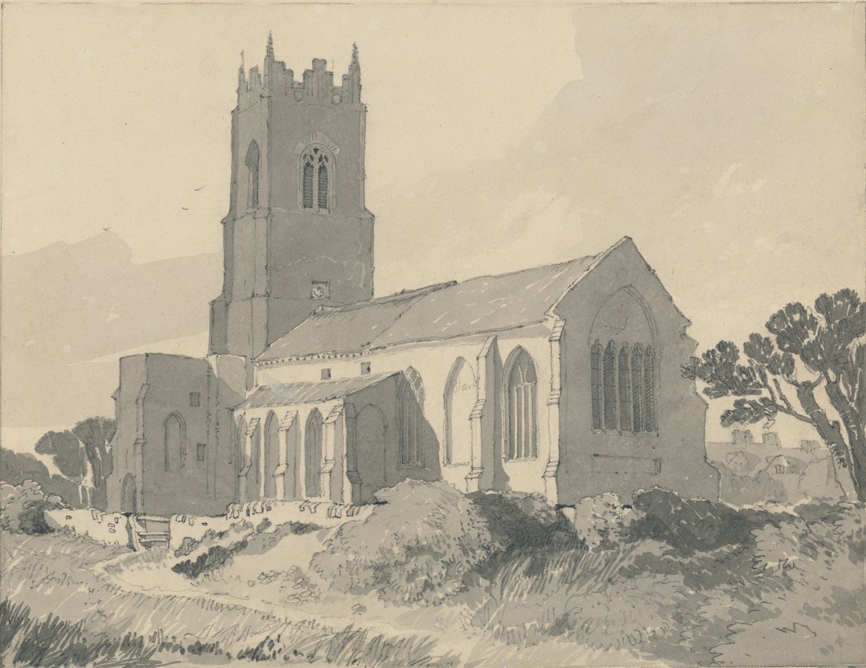Inghamin kirkko, Norfolk tekijältä John Sell Cotman