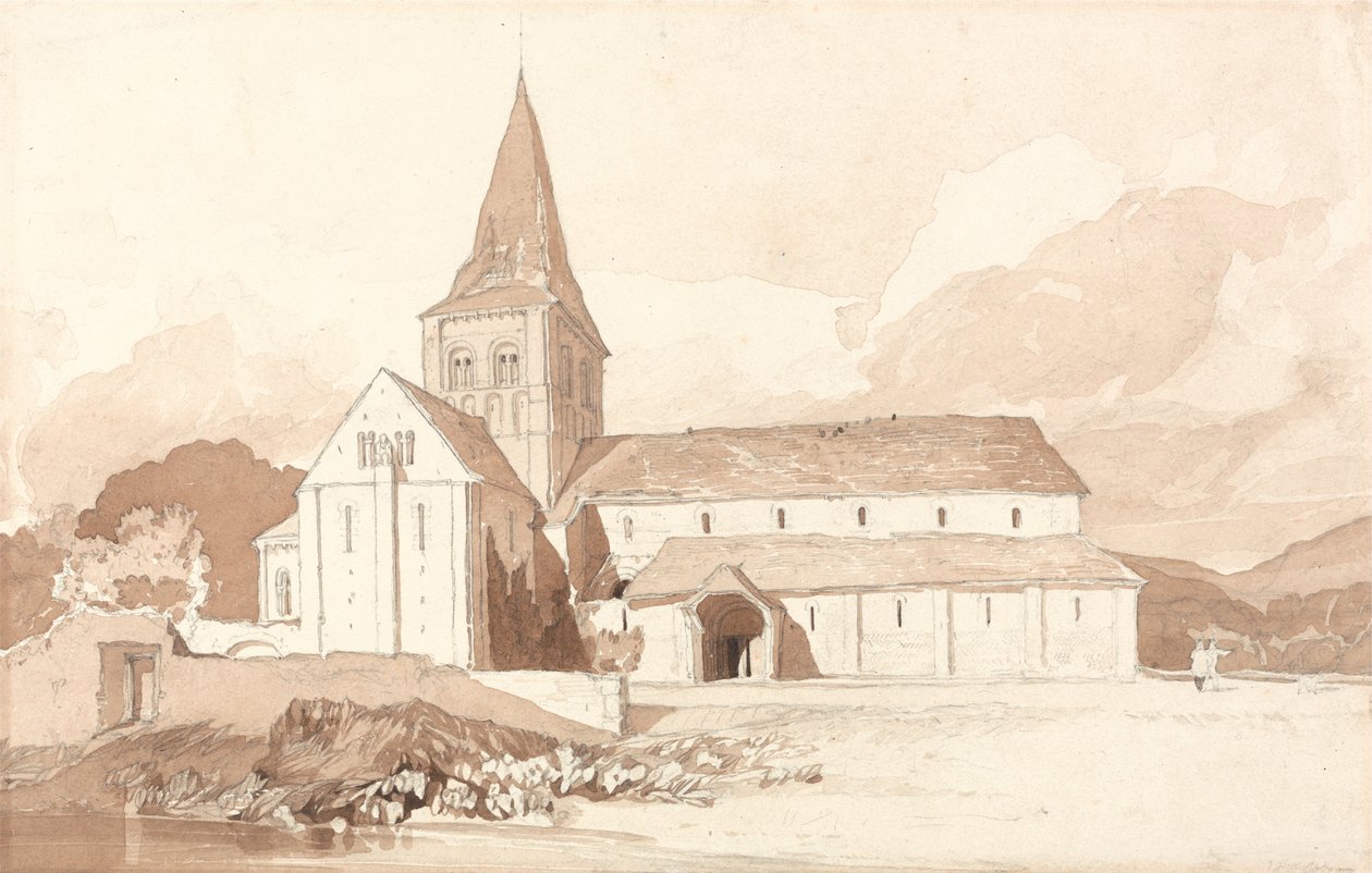 Notre Dame sur lEau, Domfront, Normandia tekijältä John Sell Cotman