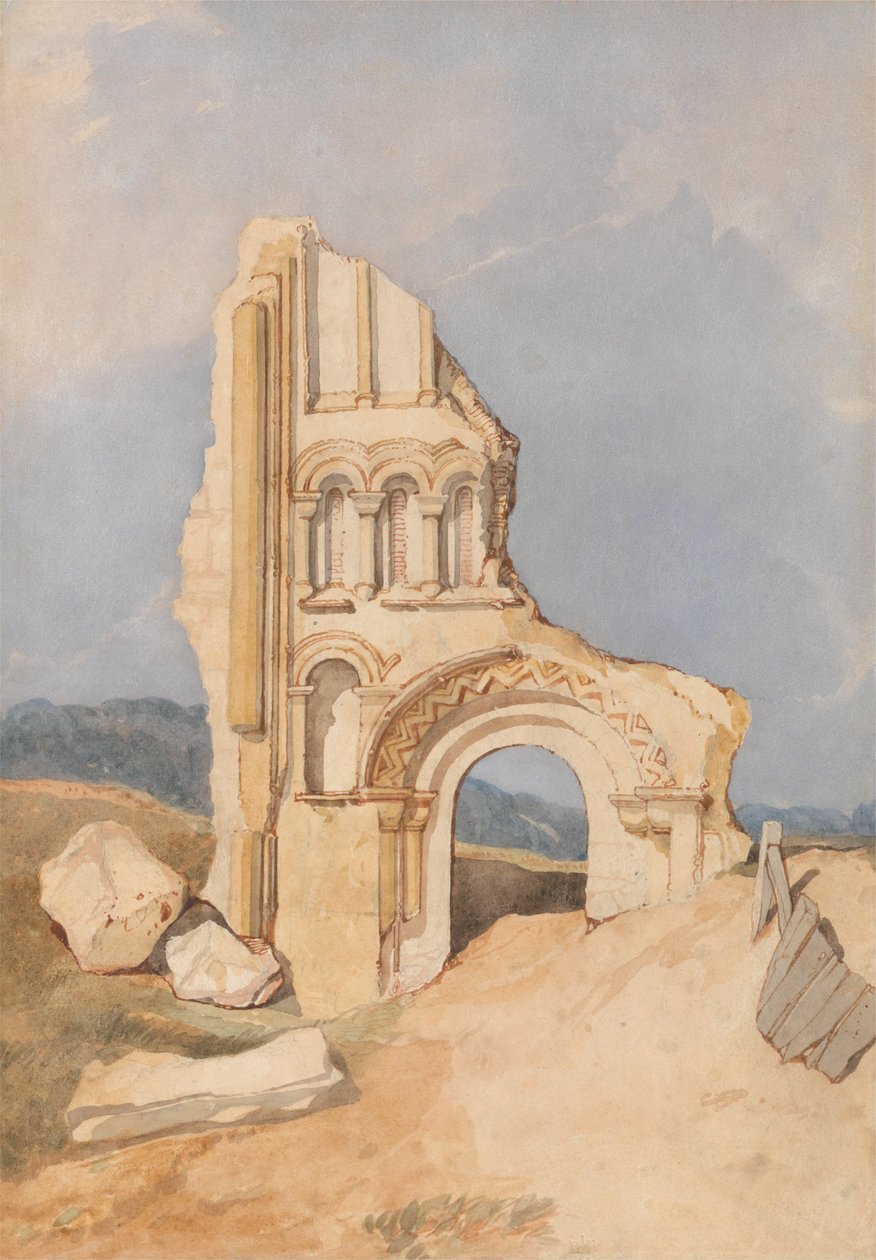 Normanin kirkon rauniot tekijältä John Sell Cotman