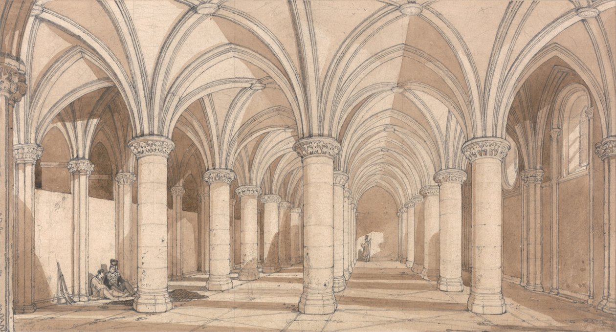 Barons Hall, Mont Saint Michel tekijältä John Sell Cotman