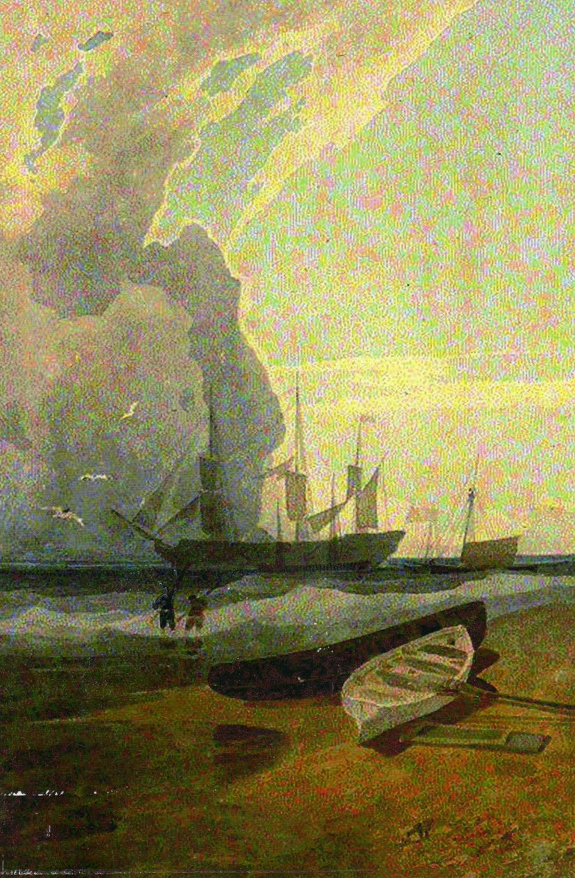 Mars ratsastaa Anchorissa Cromerin lähellä tekijältä John Sell Cotman