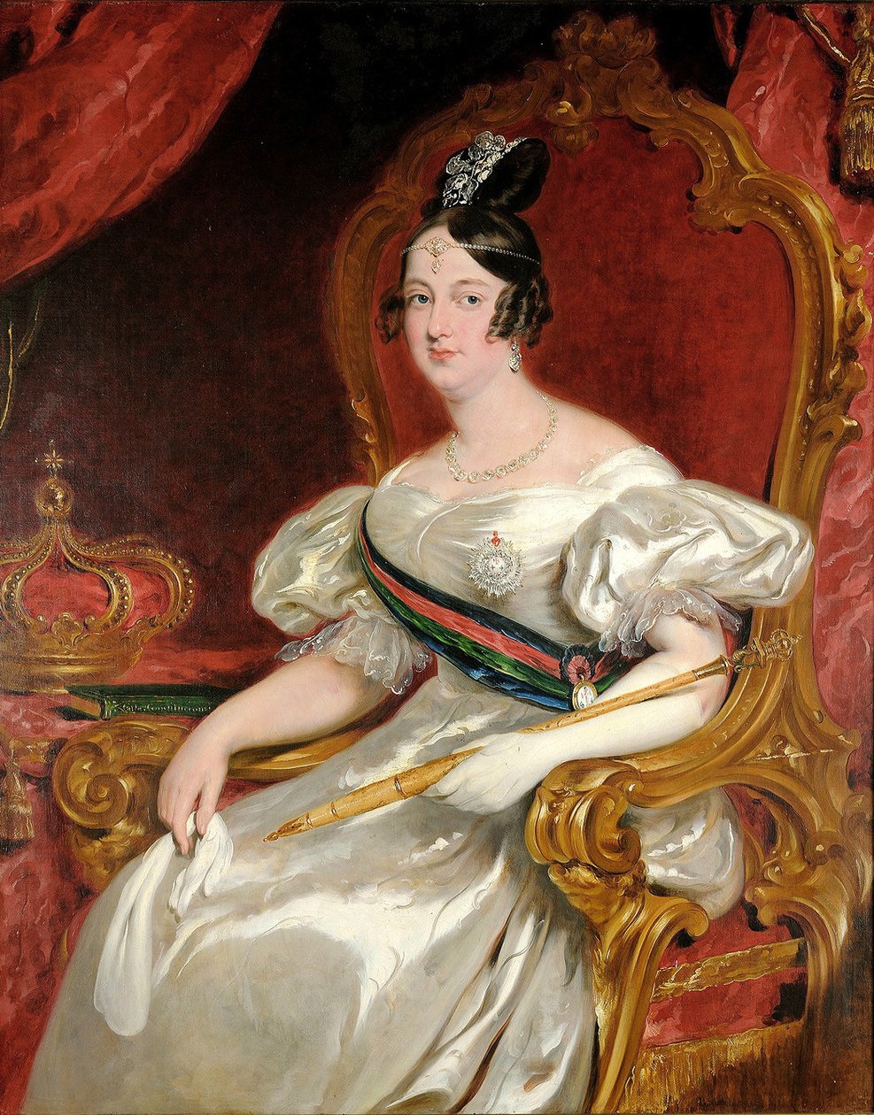 Muotokuva D. Maria II, Portugalin kuningatar 1819-1853 tekijältä John Simpson