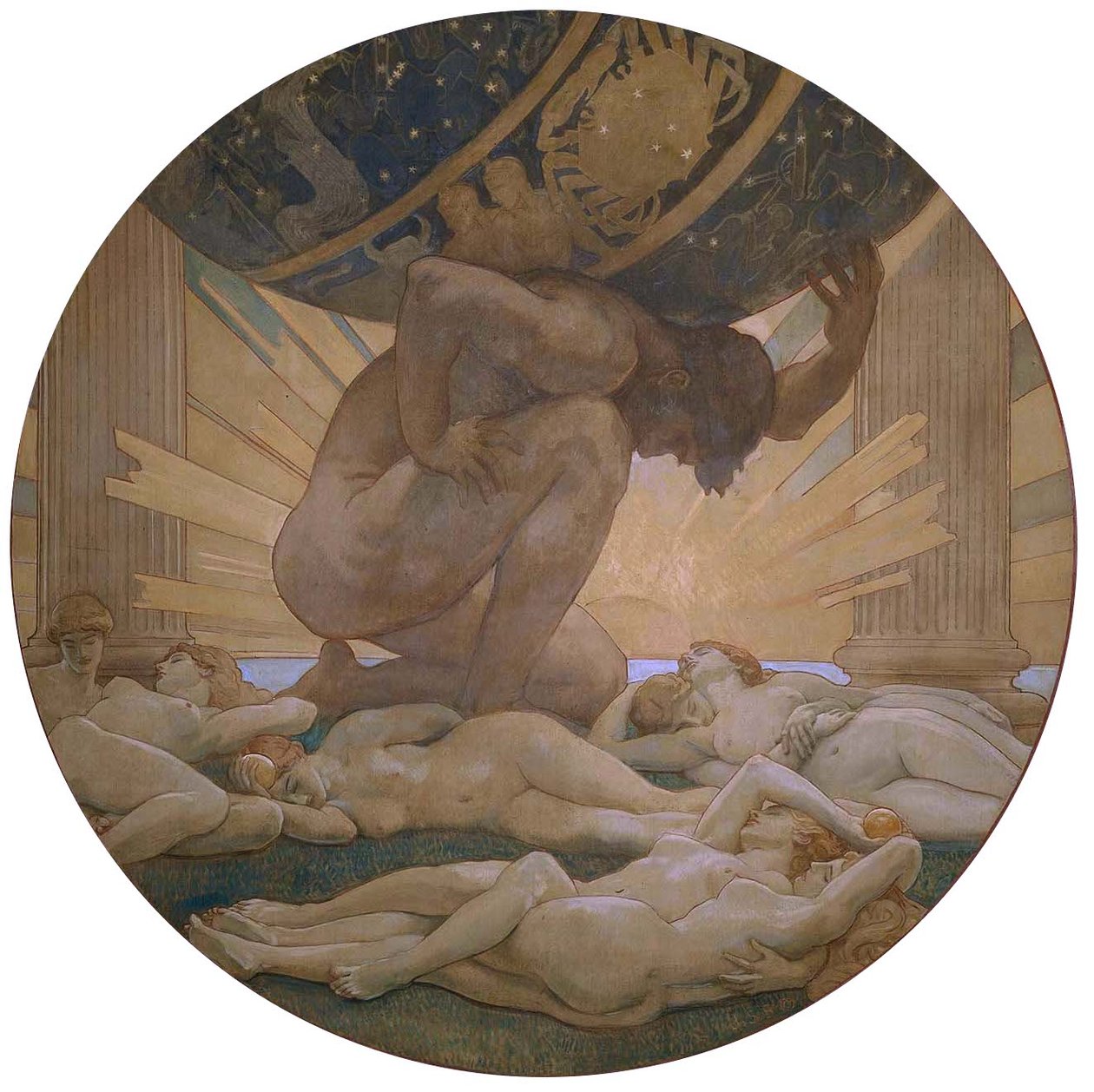 Atlas ja Hesperidit tekijältä John Singer Sargent