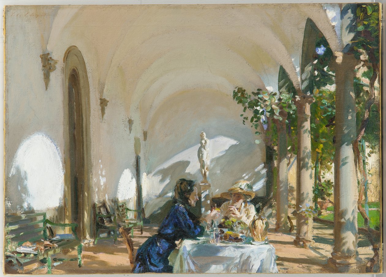 Aamiainen Loggiassa, 1910 tekijältä John Singer Sargent