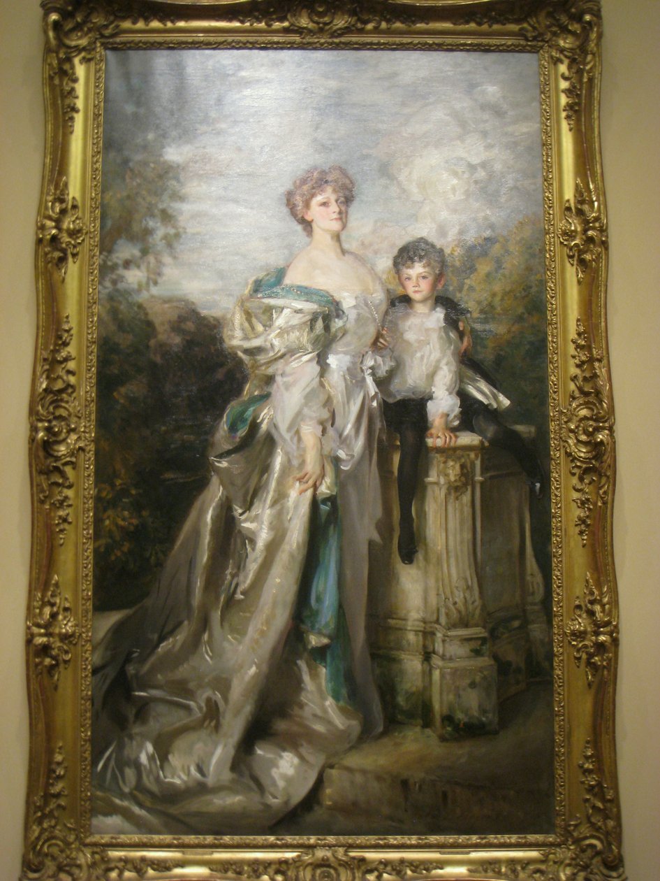 Lady Warwickin ja hänen poikansa muotokuva tekijältä John Singer Sargent