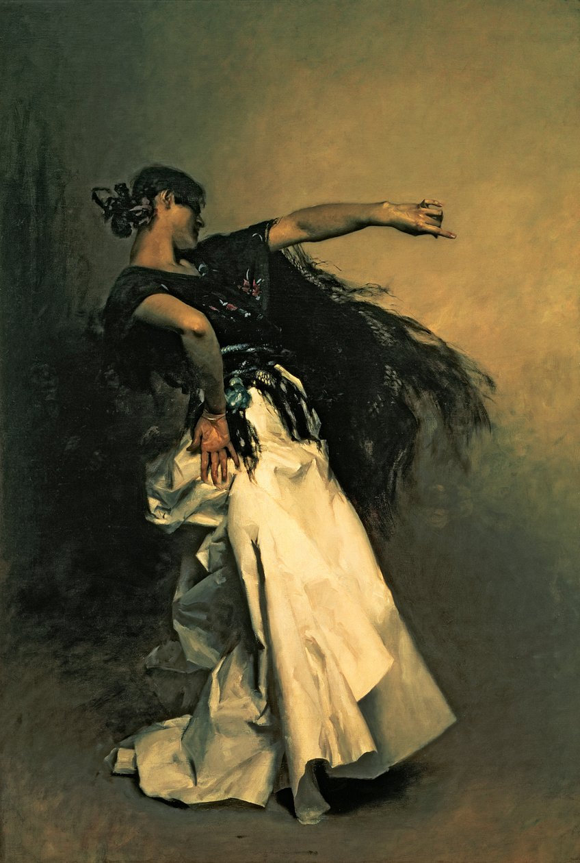 Espanjalainen tanssija, tutkimus "El Jaleolle", 1882 tekijältä John Singer Sargent