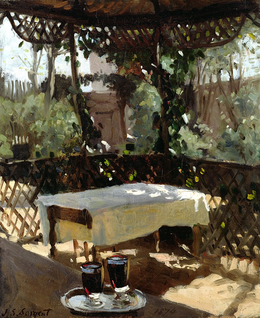 Kaksi viinilasia, 1874 tekijältä John Singer Sargent