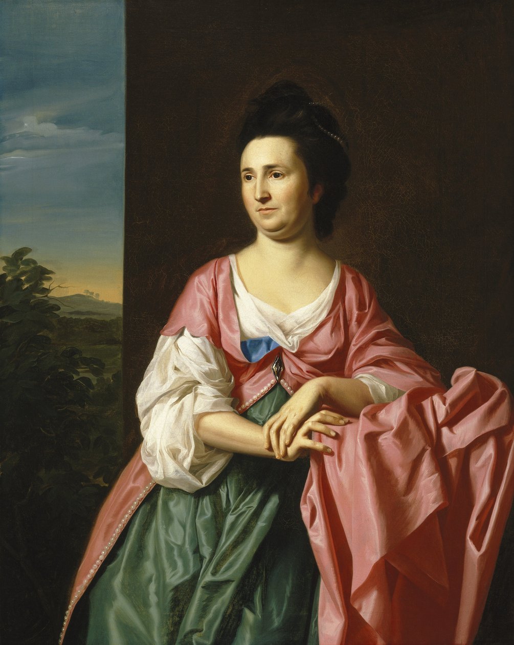 Rouva. Sylvester Gardiner, syntynyt Abigail Pickman, entinen rouva William Eppes tekijältä John Singleton Copley